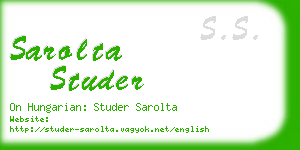 sarolta studer business card